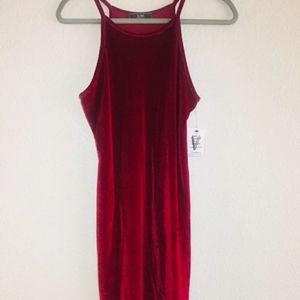 Vibe Red Velvet Form Fitting Womens XL Dress